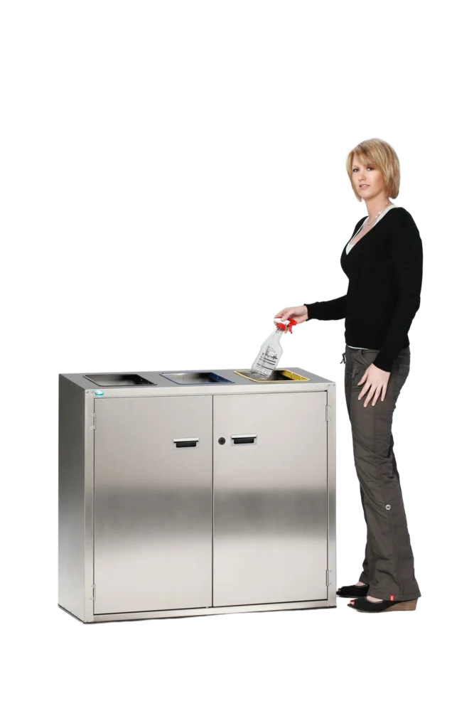 VAR Wertstoffsortiersystem, 270 Liter Edelstahl